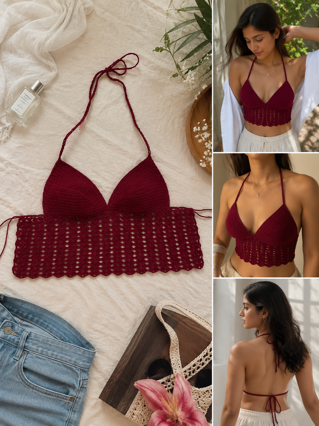 Cherry Crochet Bralette Top — image 2