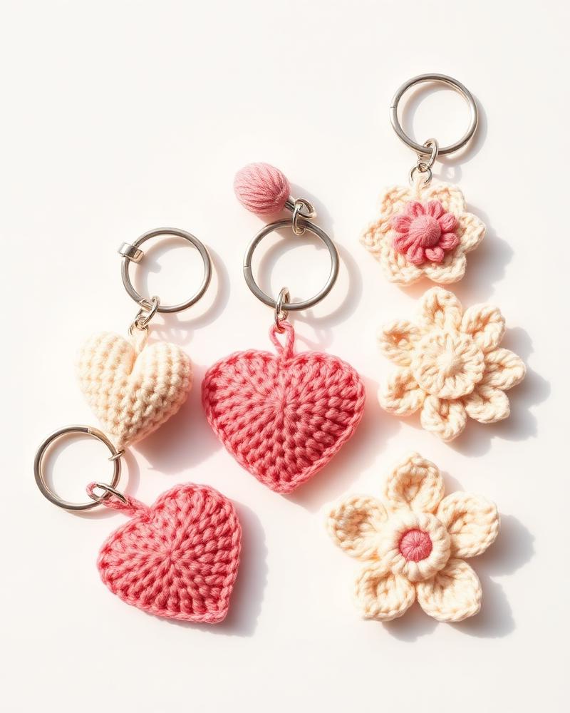 Heart & Flower Keychains